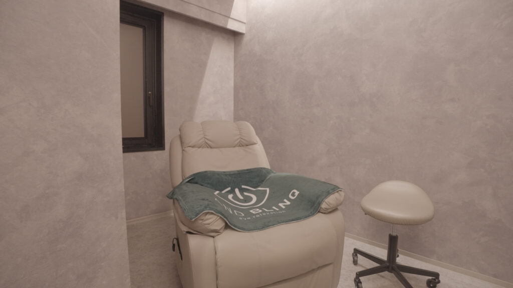 恵比寿にある目のリラクゼーションサロン、ANDBLINQの内観